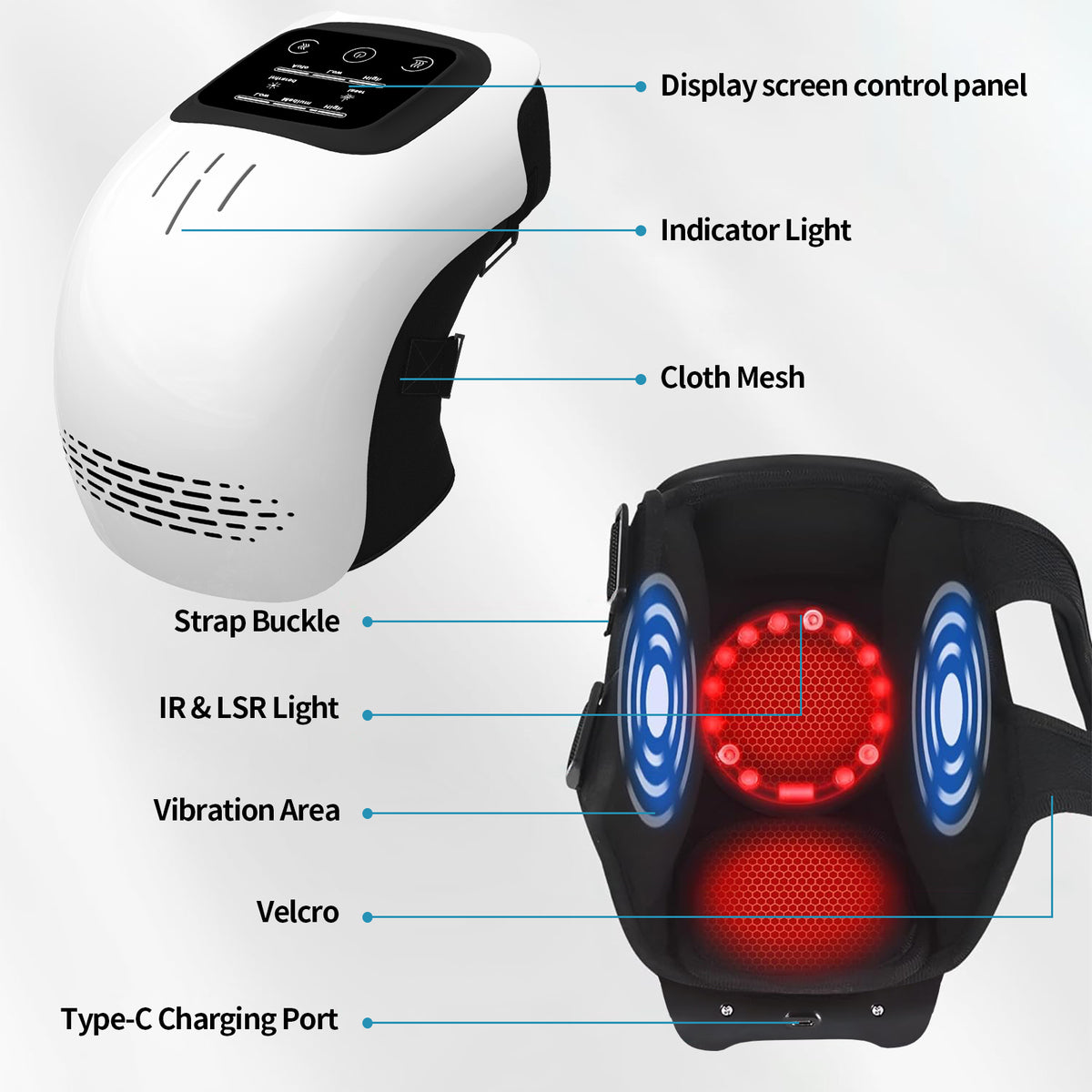 Infra-Red Laser Knee Massager For Pain Relief